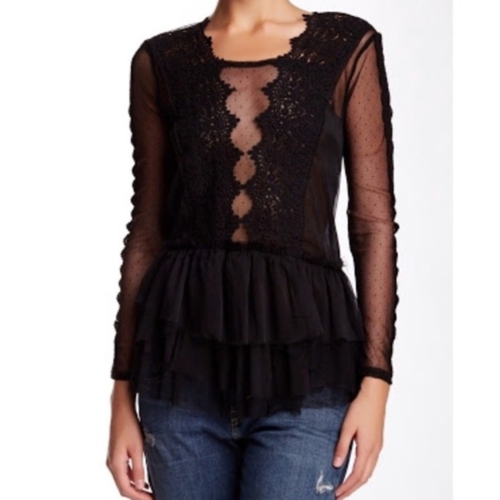 Free People - Black Midnight Memories top - M